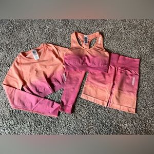Gymshark Pink adapt ombré set